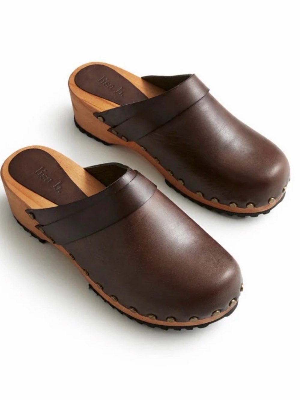 Lisa B Woman’s Brown Leather Clog Mule